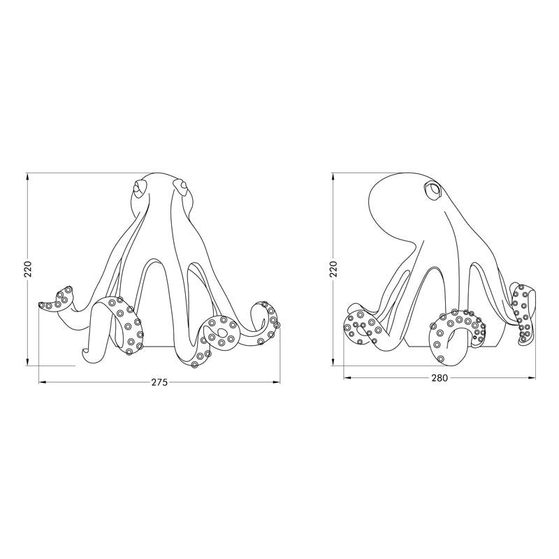 Dave the Octopus | USB Rechargeable Ambient Table Lamp (Gold)