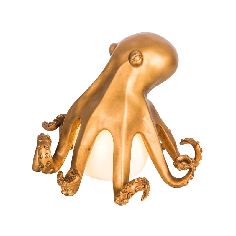 Dave the Octopus | USB Rechargeable Ambient Table Lamp (Gold)